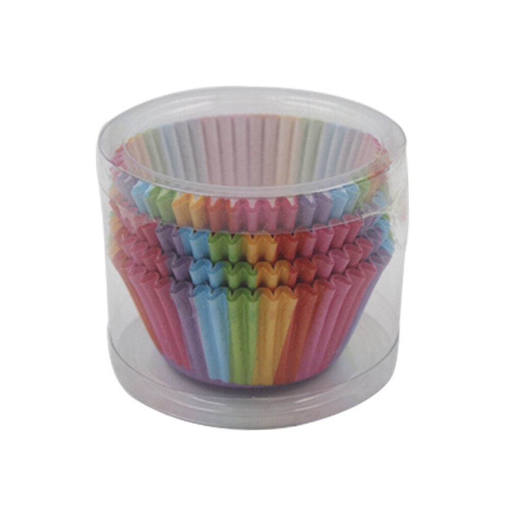 Rainbow Colored Paper Cup for Baking Set 100 Pcs