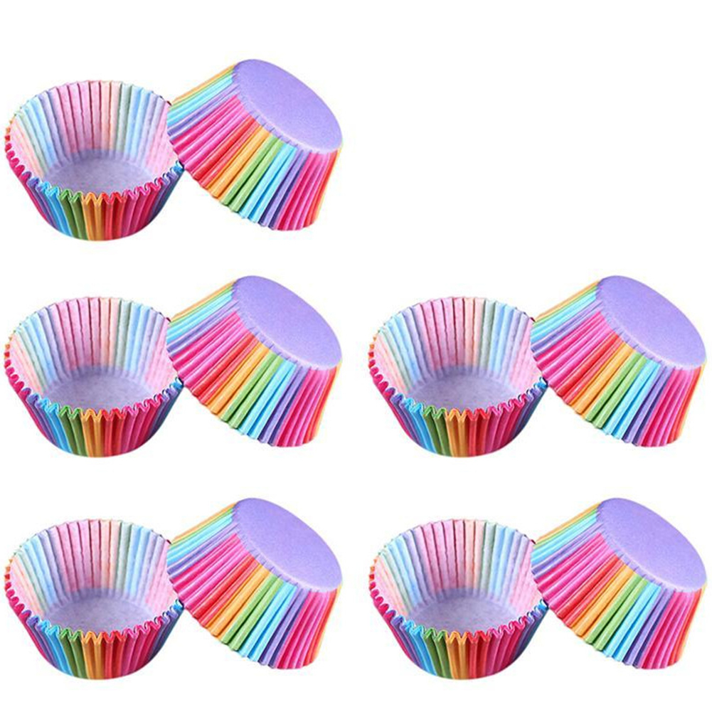 raibow colored paper cups