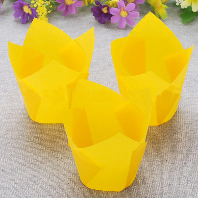 Tulip Shaped Cupcake Baking Cup Set 50 Pcs