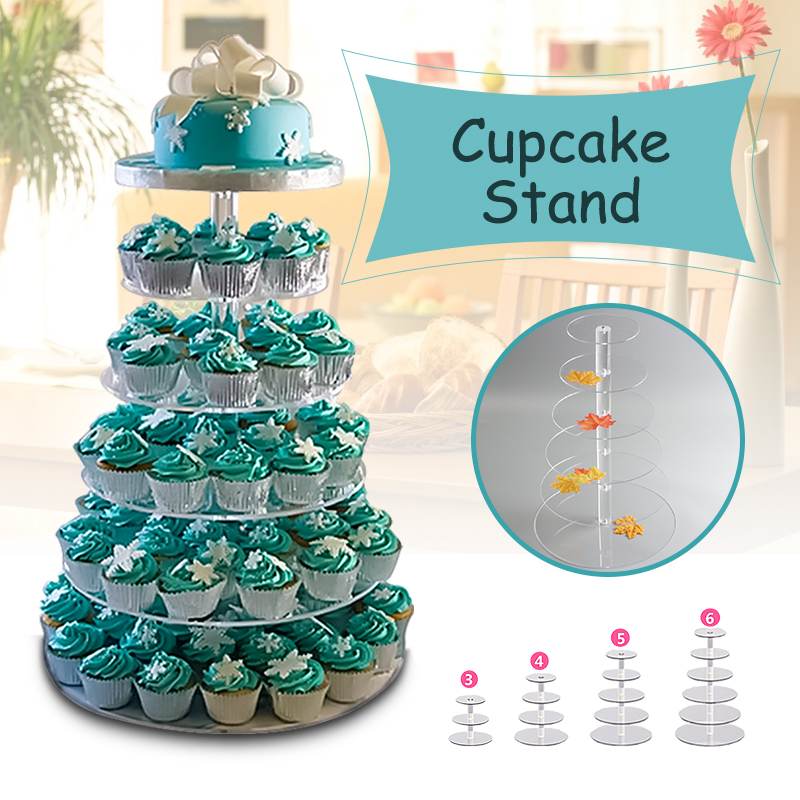 Transparent Round CupCake Stand